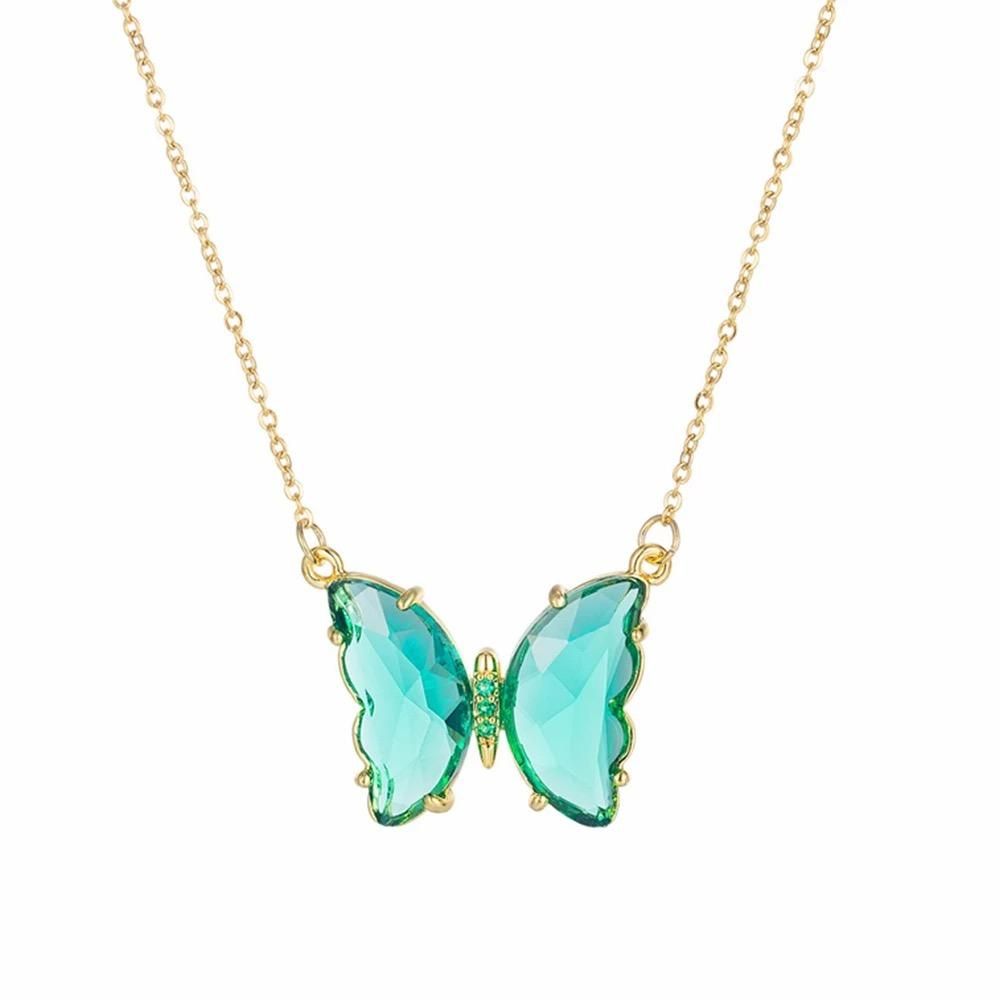 BlueBloom Butterfly Pendant