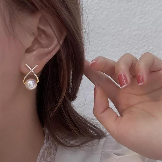 PearlCross Duo Studs